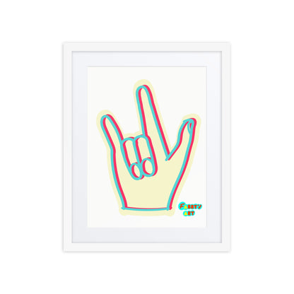 I love you sign language, Framed poster with Mat