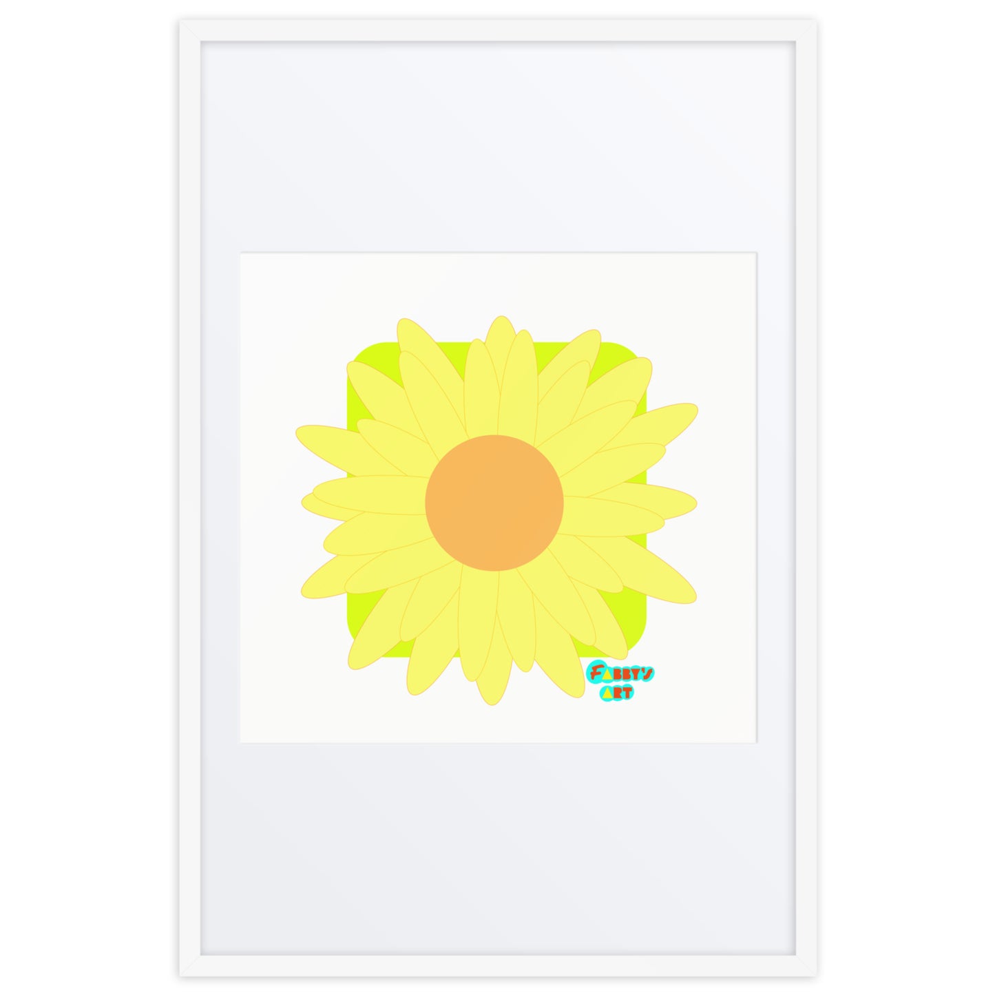 Sunflower, Framed poster with Mat