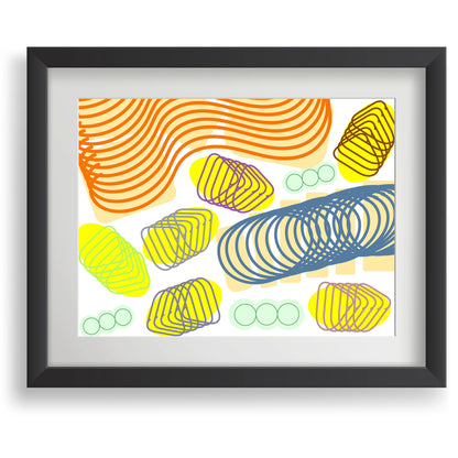 Spiral momentum (orange and colors), Poster