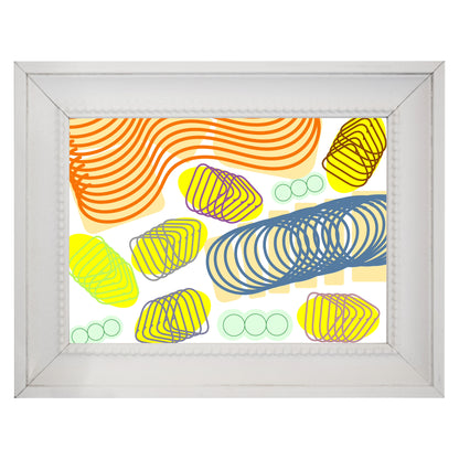 Spiral momentum (orange and colors), Poster