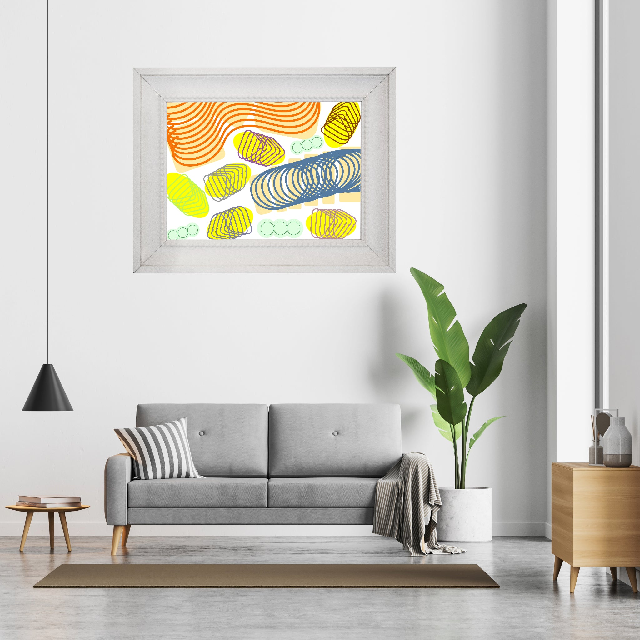 Spiral momentum (orange and colors), Poster