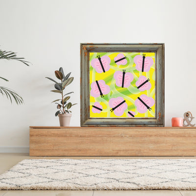 Pink Butterflies Poster