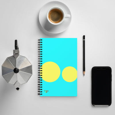 This escalated quickly cyan blue spiral notebook