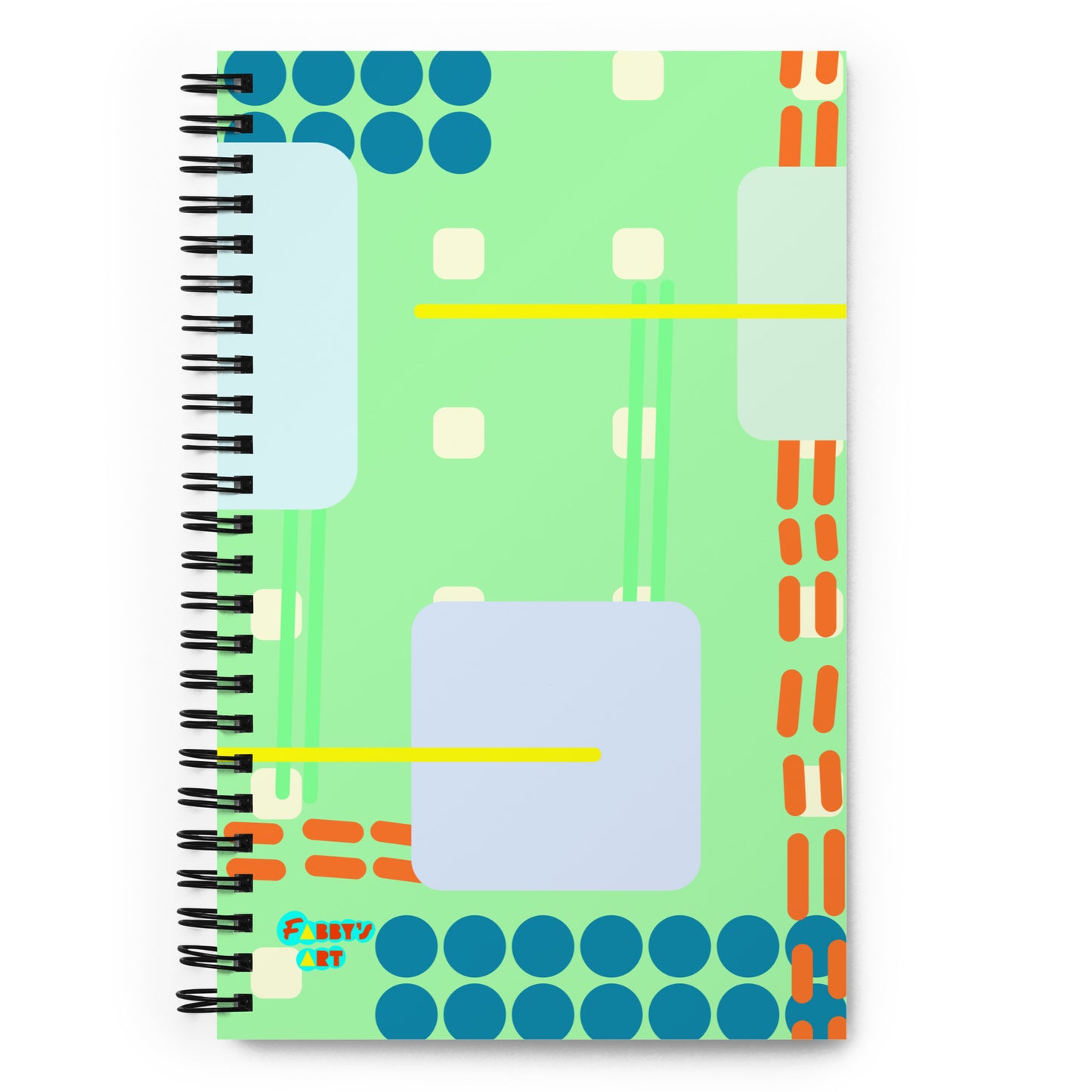 Off grid green spiral notebook