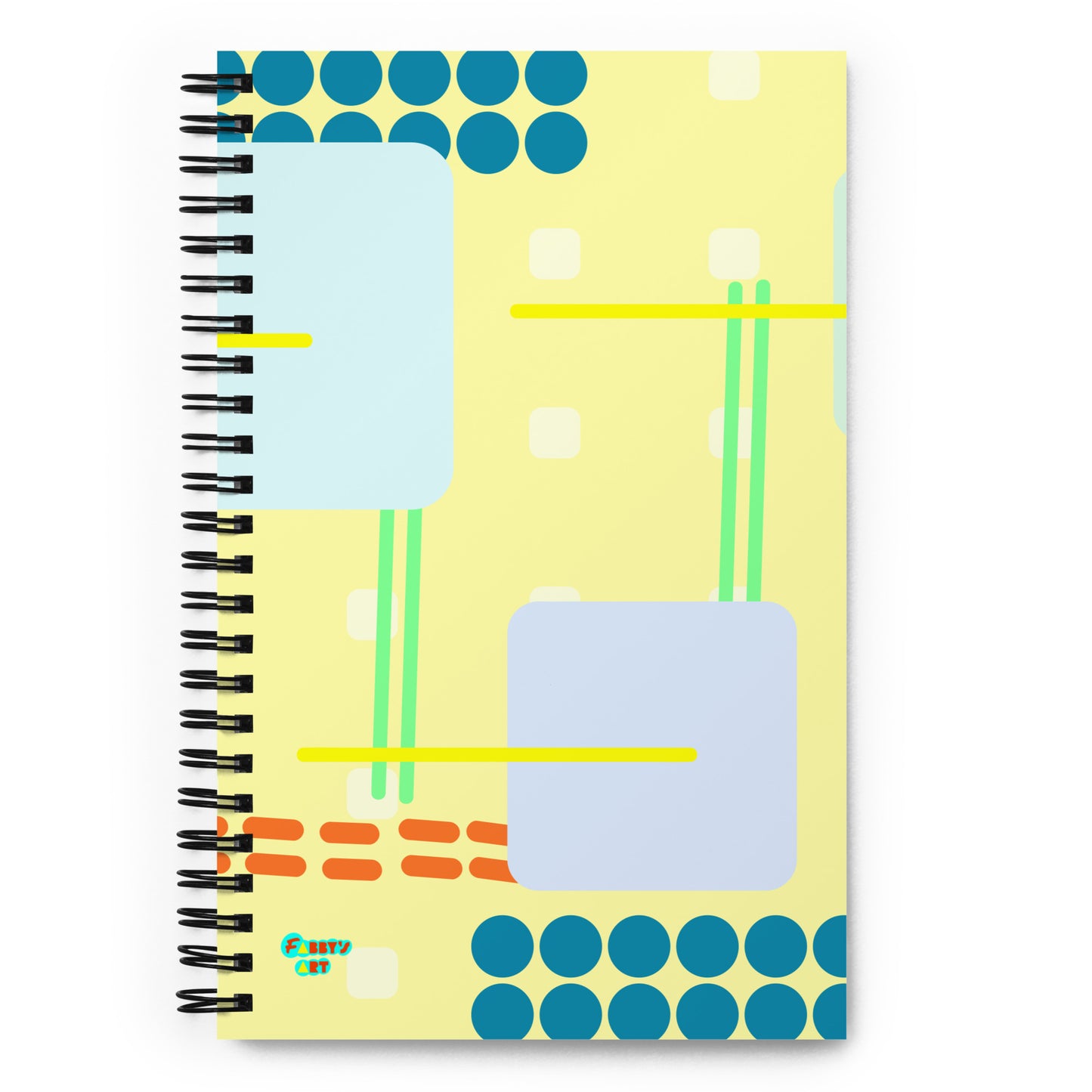 Off grid yellow spiral notebook