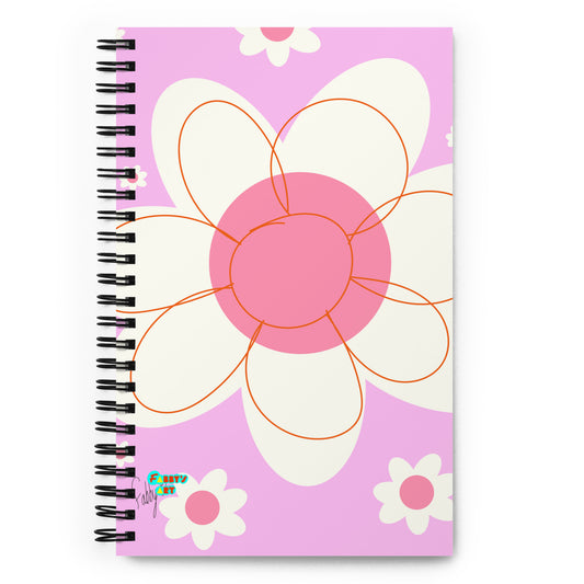 Yellow flower spiral notebook