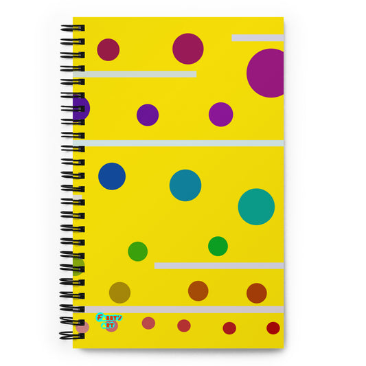 Follow along light yellow spiral notebook