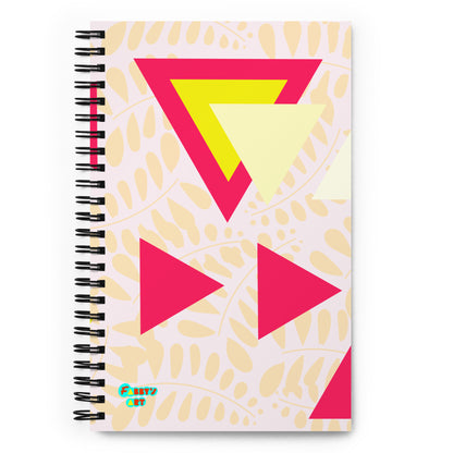 Triangular petals spiral notebook