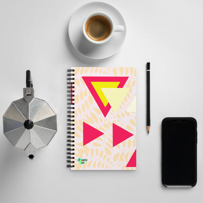 Triangular petals spiral notebook