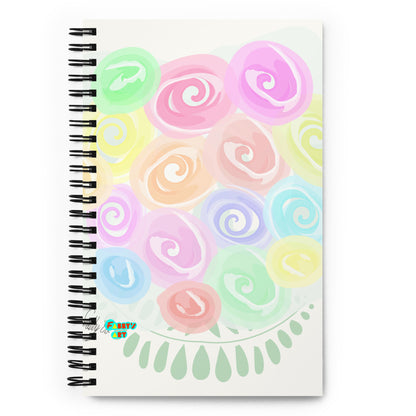 Bouquet of flowers spiral notebook