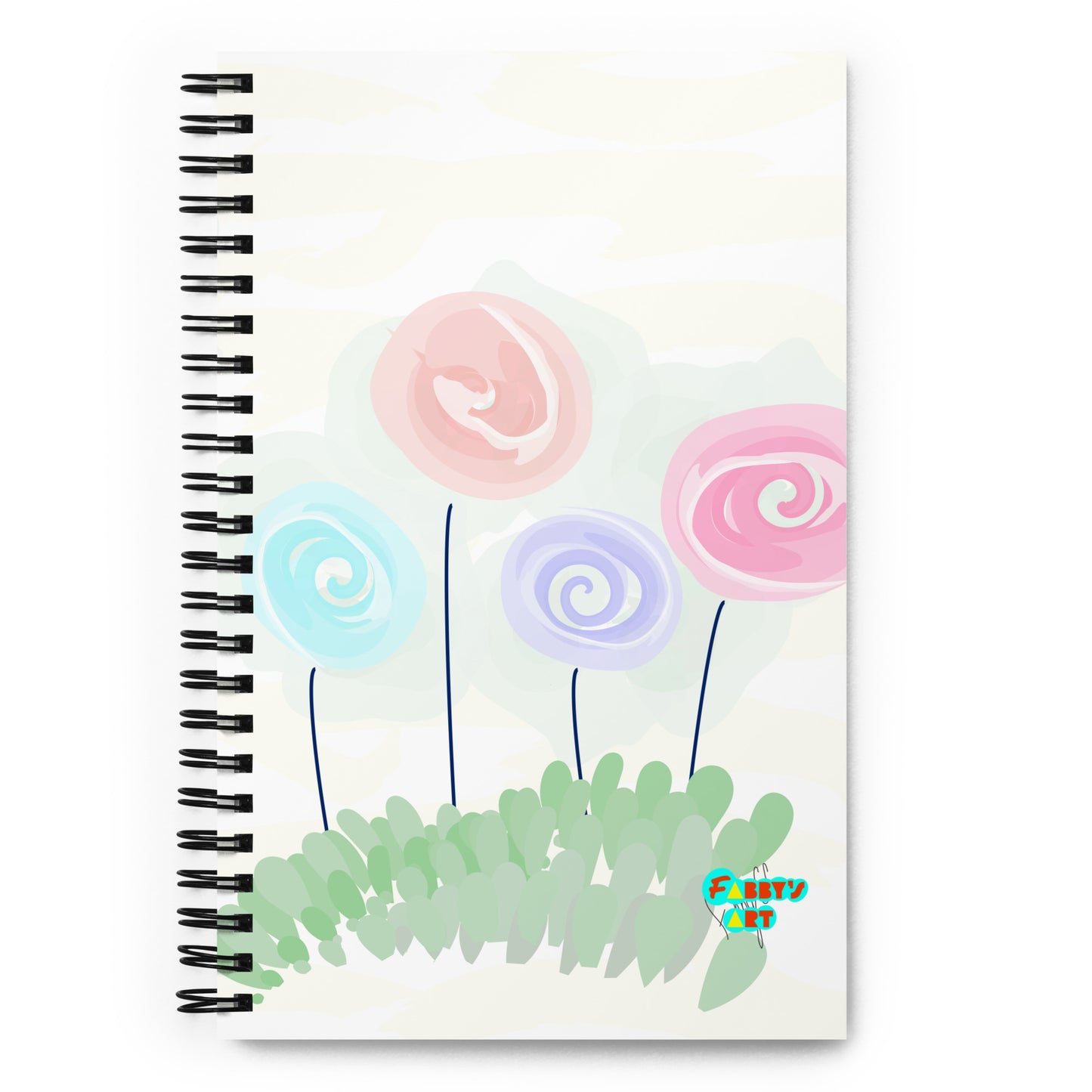 Women’s day flowers spiral notebook