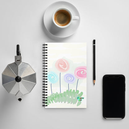 Women’s day flowers spiral notebook