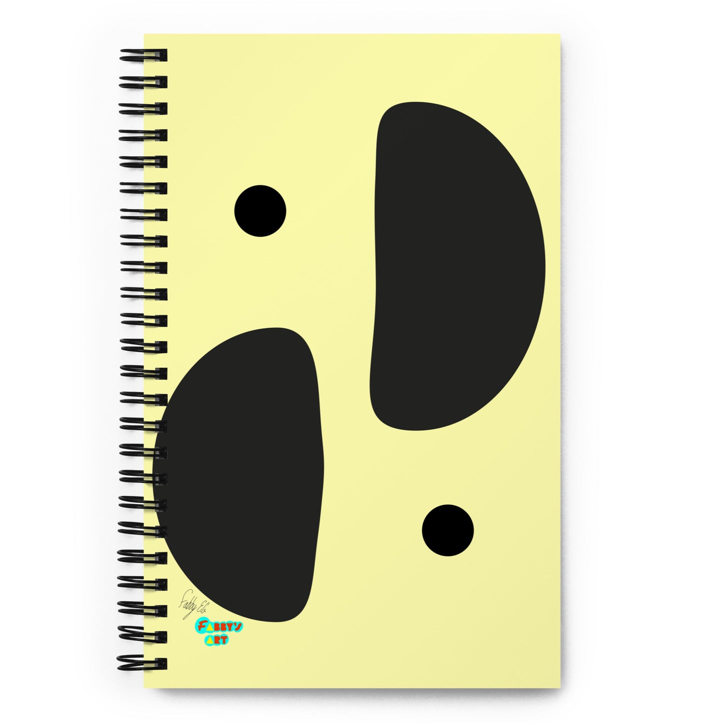 Mirror effect dots yellow warmth spiral notebook