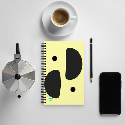 Mirror effect dots yellow warmth spiral notebook