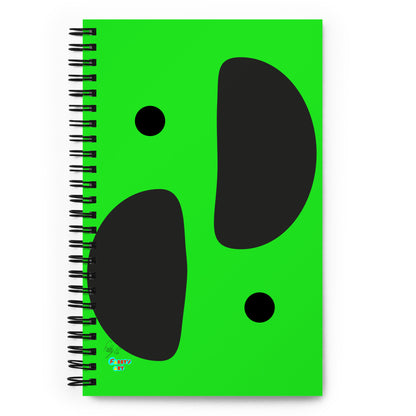 Mirror effect dots green spiral notebook