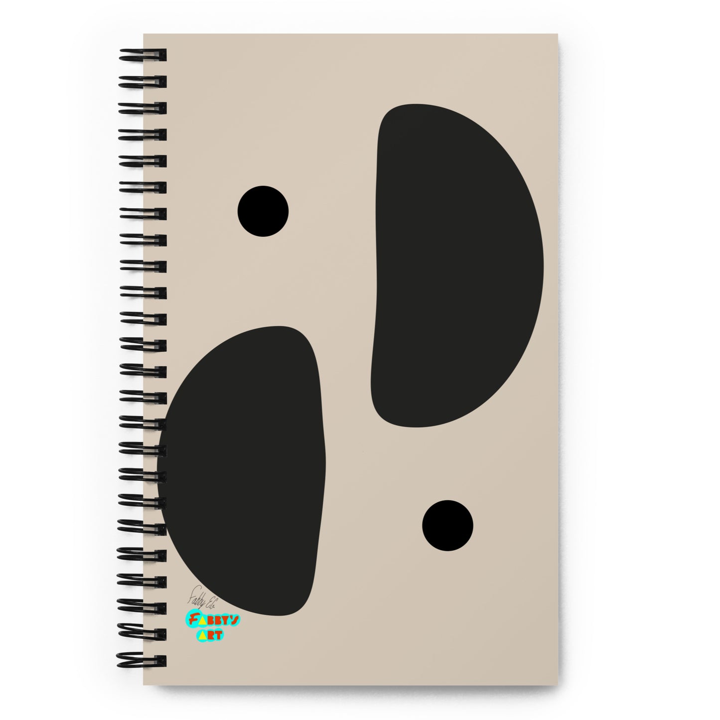 Mirror effect dots pale spiral notebook