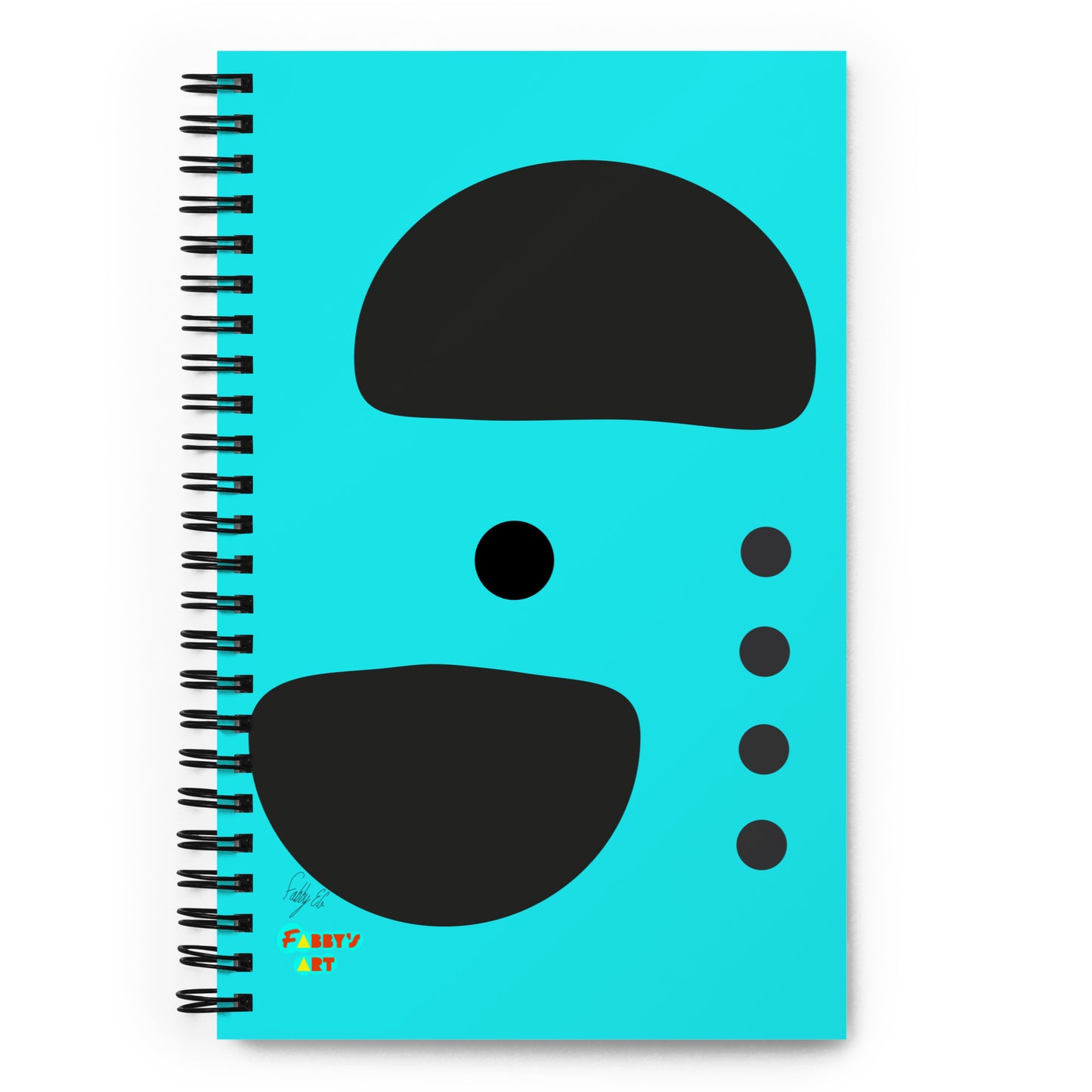 Dots taking sides blue spiral notebook