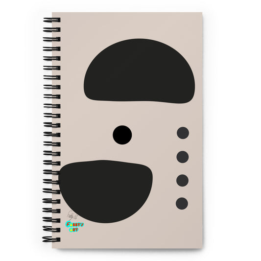 Dots taking sides Light pale spiral notebook