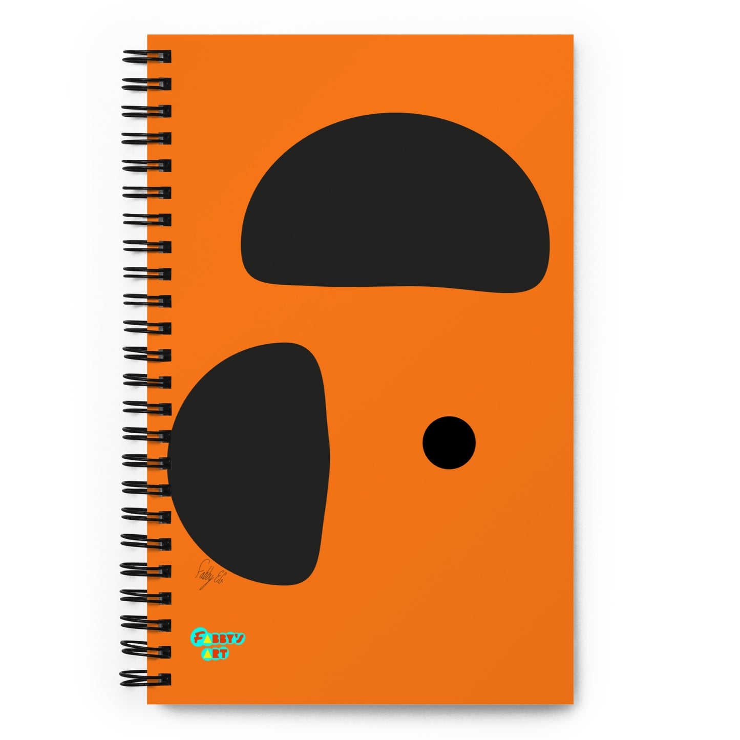 Opposite dots orange spiral notebook