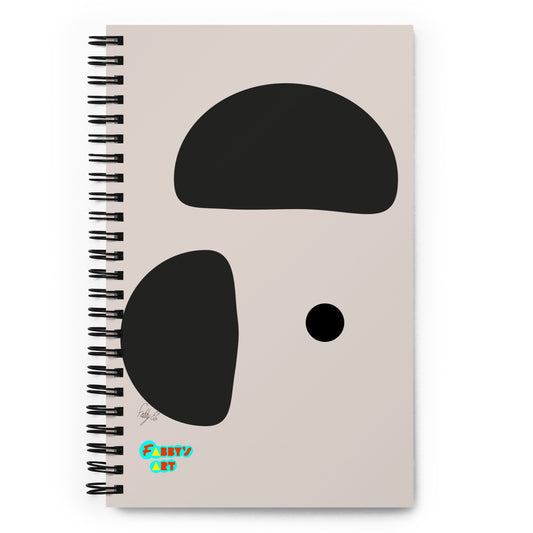 Opposite dots Merino spiral notebook