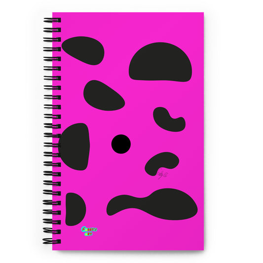 Dots pink spiral notebook