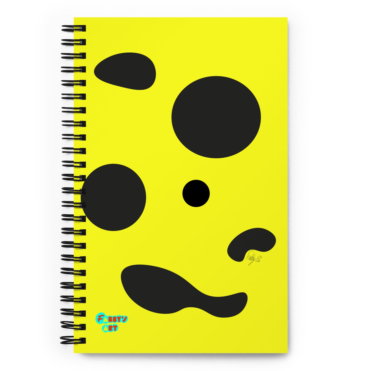 Dots yellow spiral notebook