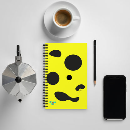 Dots yellow spiral notebook