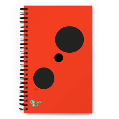 Dots orange spiral notebook
