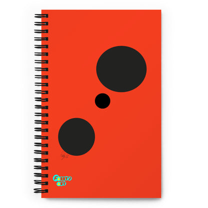 Dots orange spiral notebook