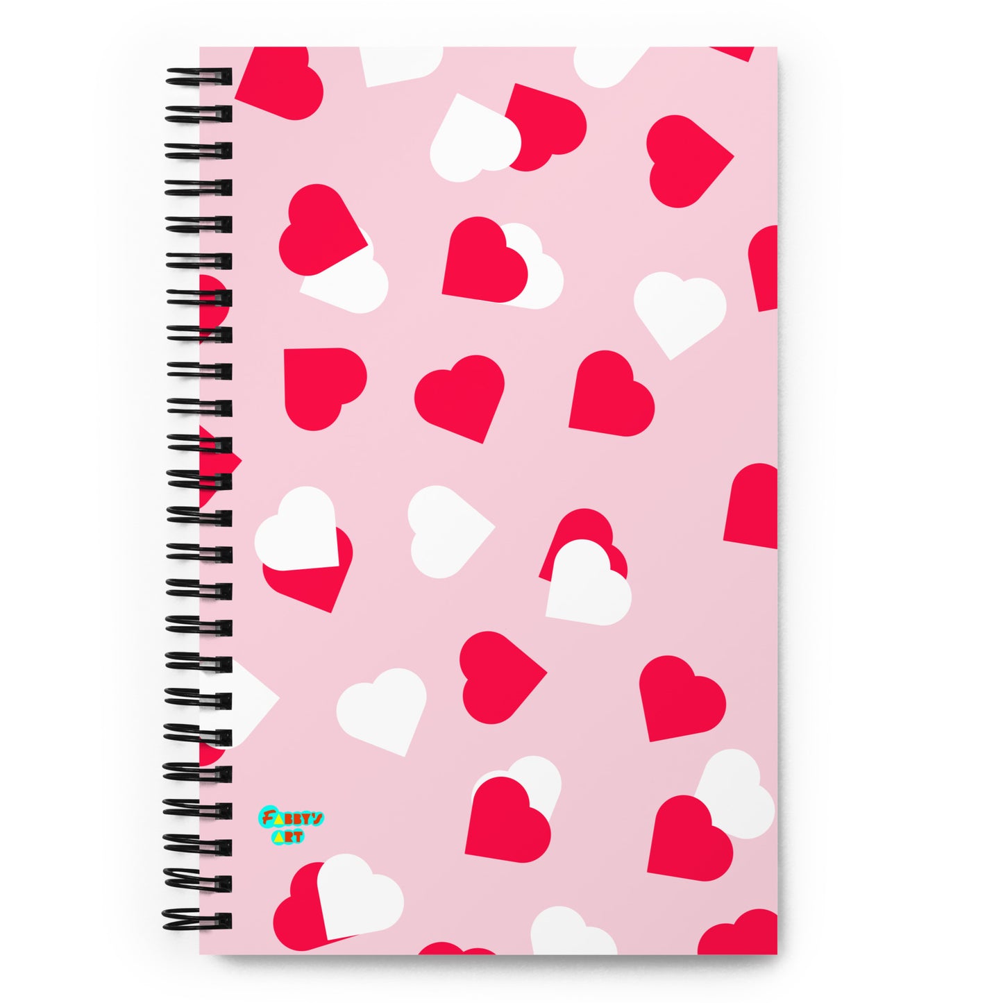 In the name of love passion pink and white hearts spiral notebook