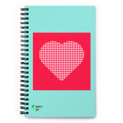 In love (dotted heart) spiral notebook