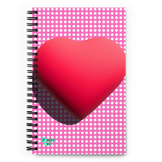 Shining heart for love spiral notebook