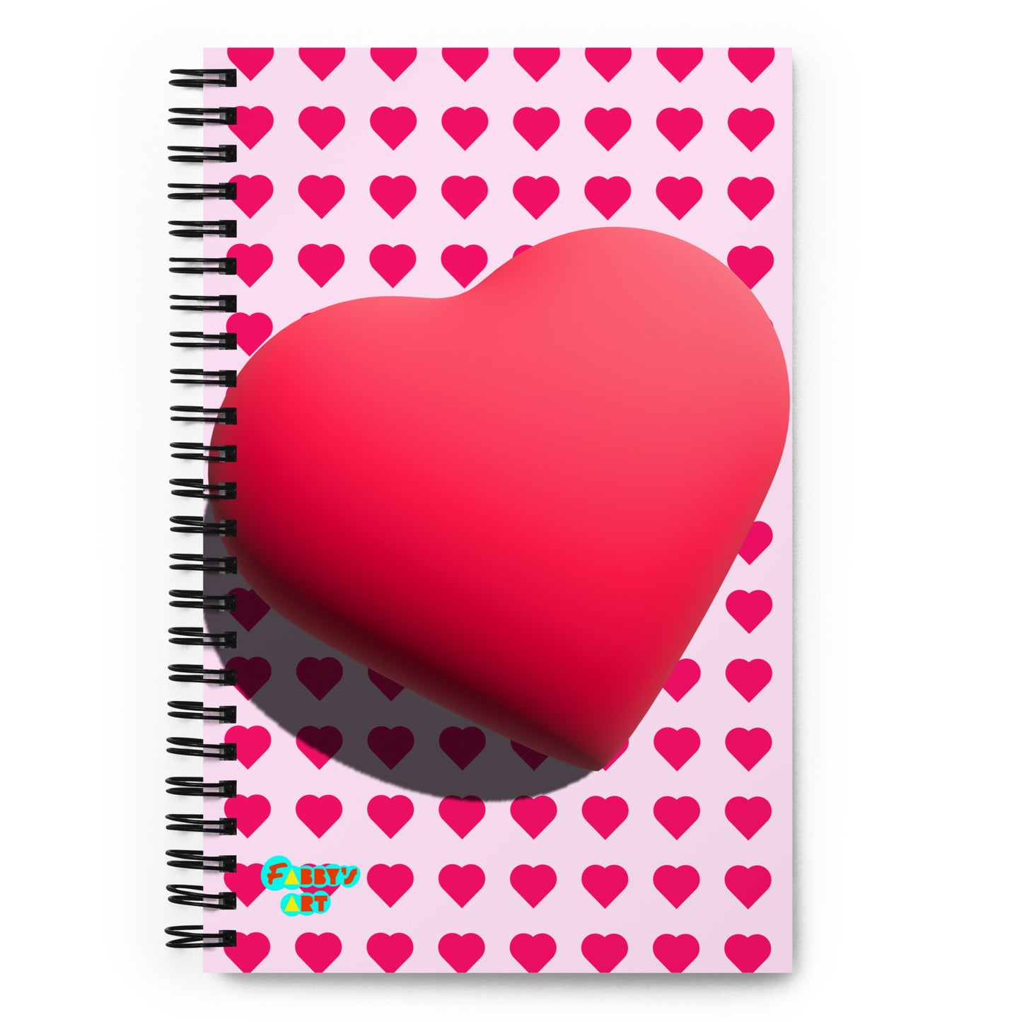 Heart on a side for love spiral notebook