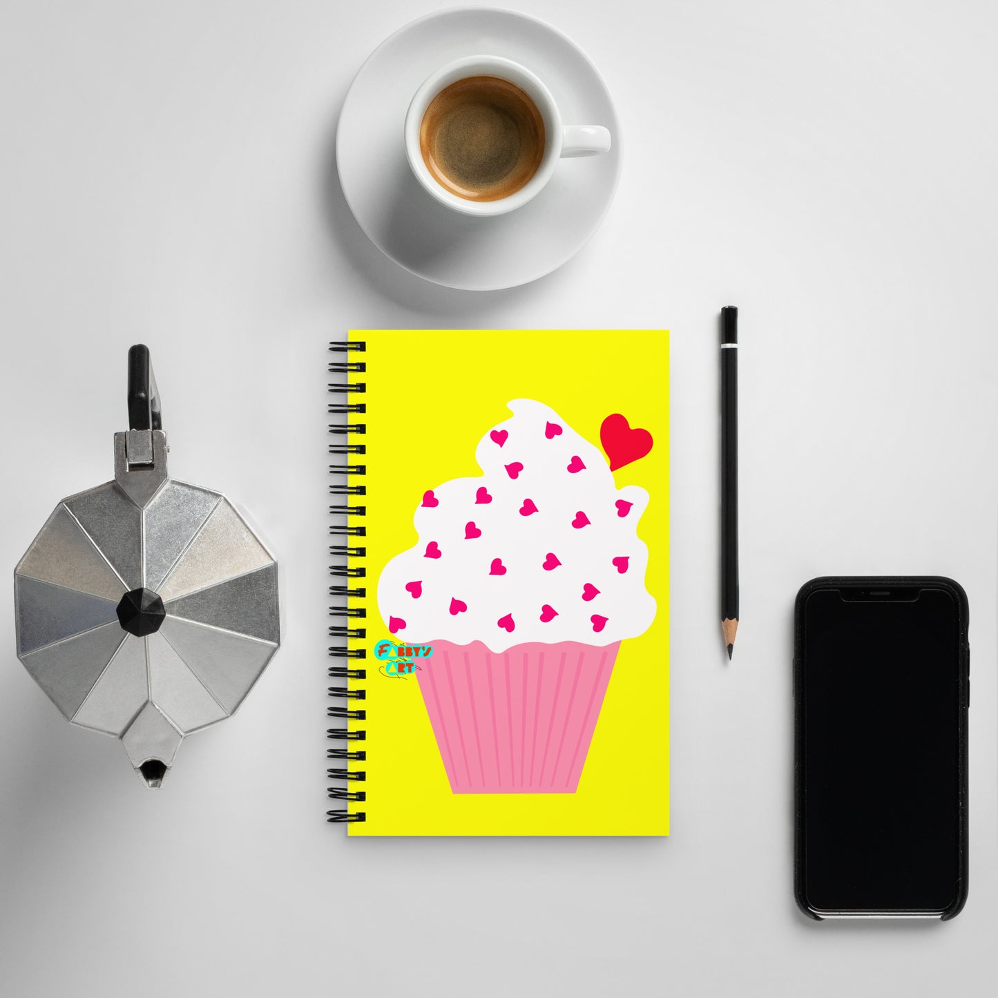 Cupcake love spiral notebook