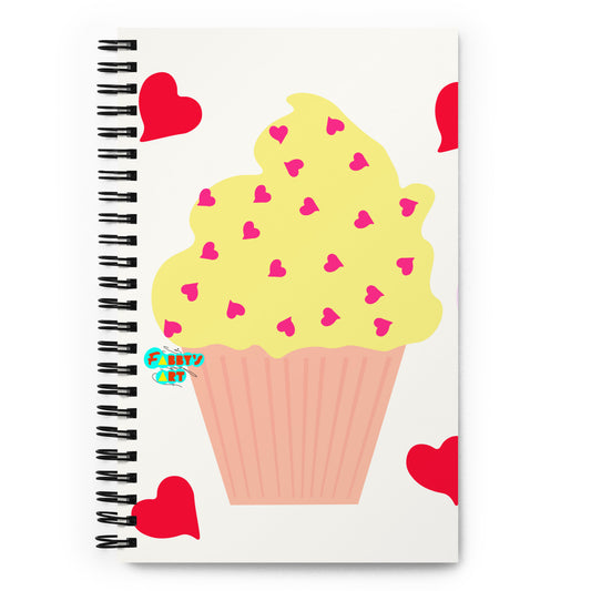 In memory of love cupcakes spiral notebook