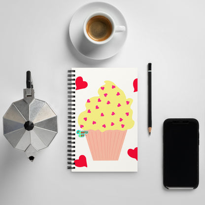 In memory of love cupcakes spiral notebook