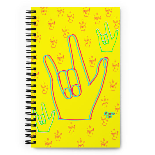 I love you sign language spiral notebook