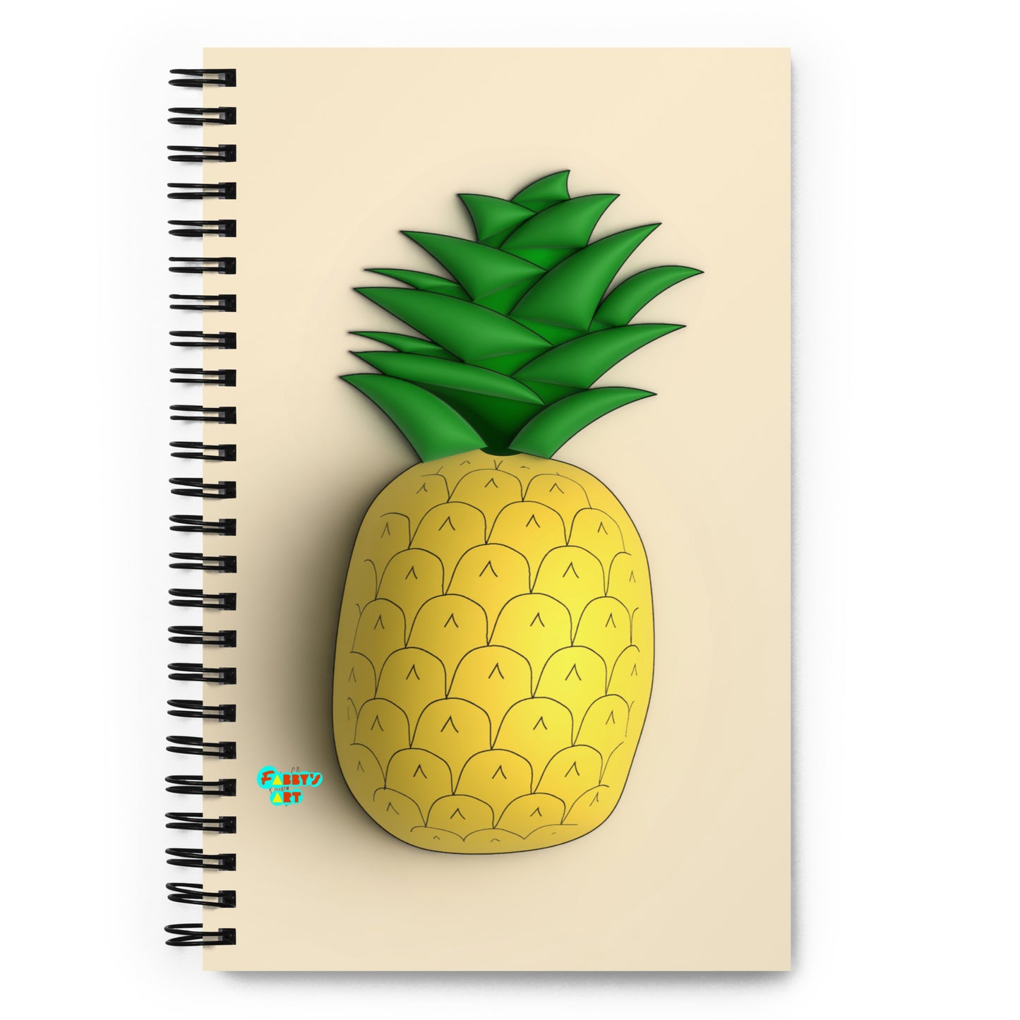 Pineapple 3D spiral notebook