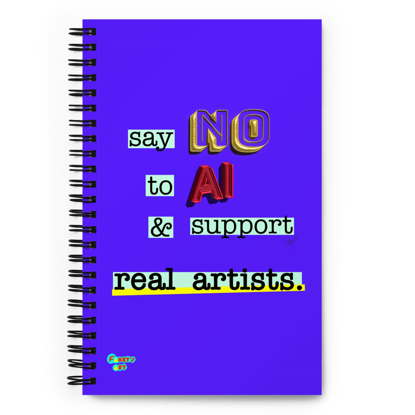 Say no to AI spiral notebook