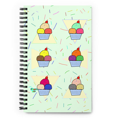 Ice cream time spiral notebook