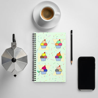 Ice cream time spiral notebook