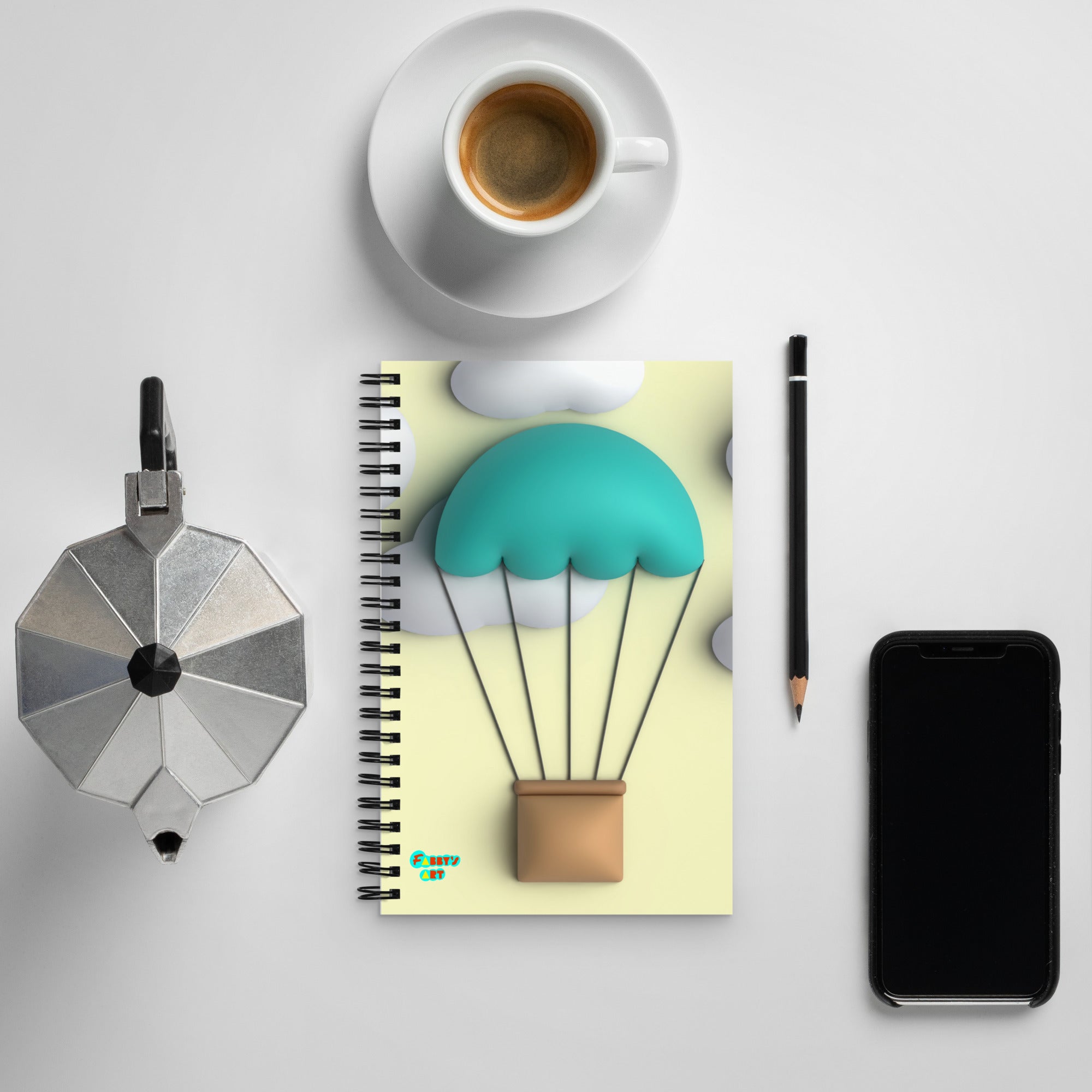 Air ballon spiral notebook