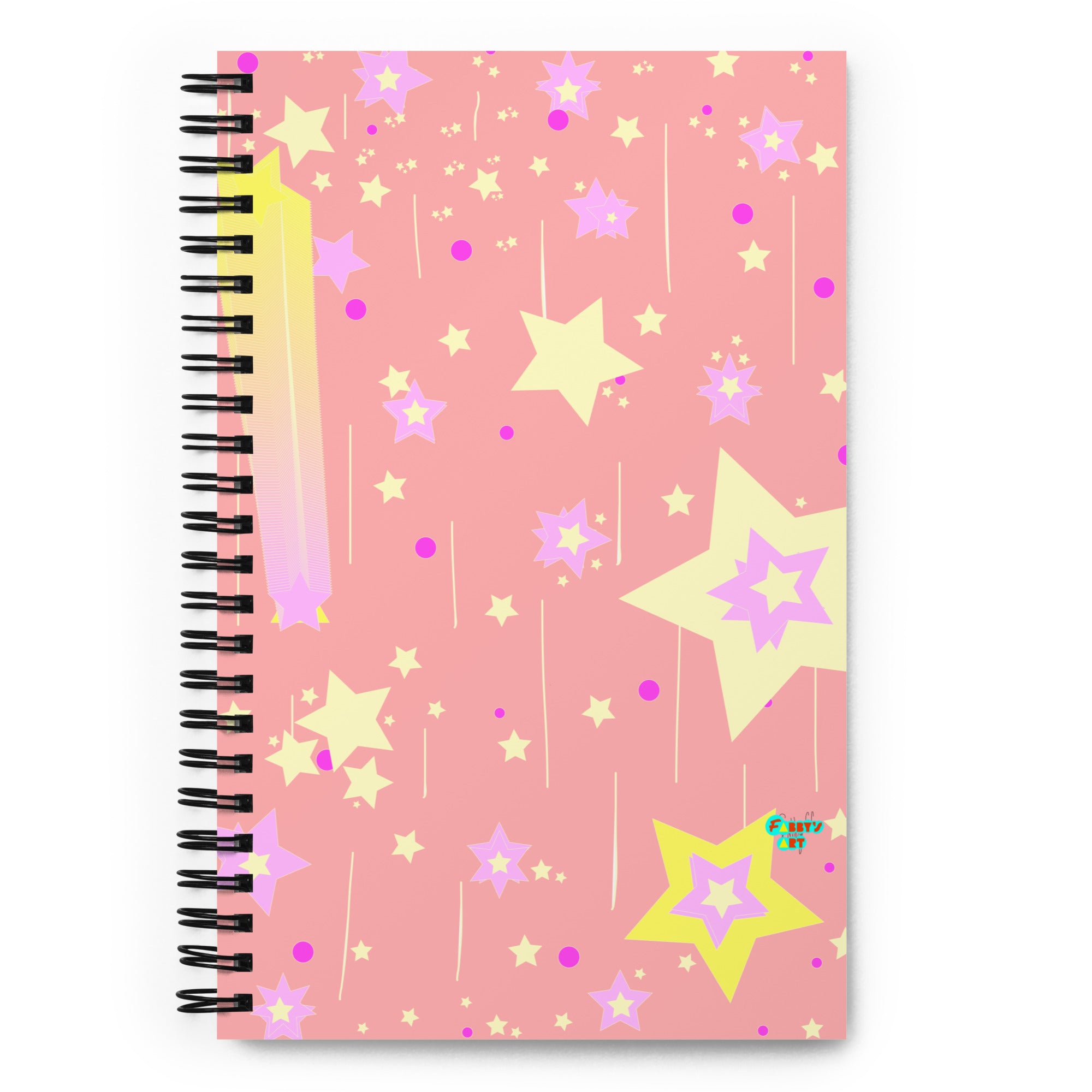 Yellow stars spiral notebook