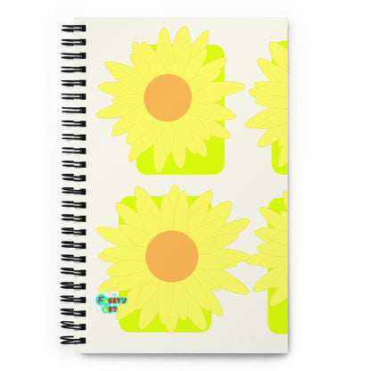 Sunflower squares spiral notebook