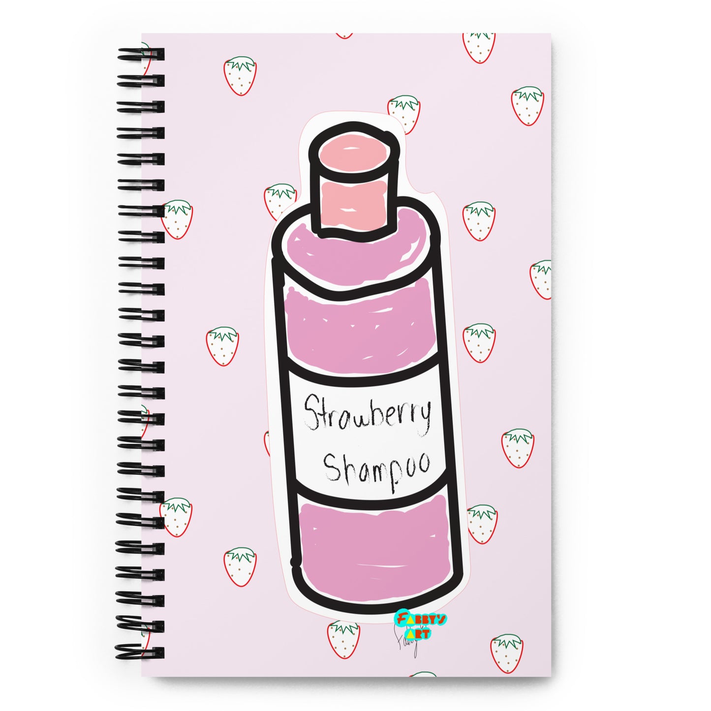 Strawberry shampoo spiral notebook