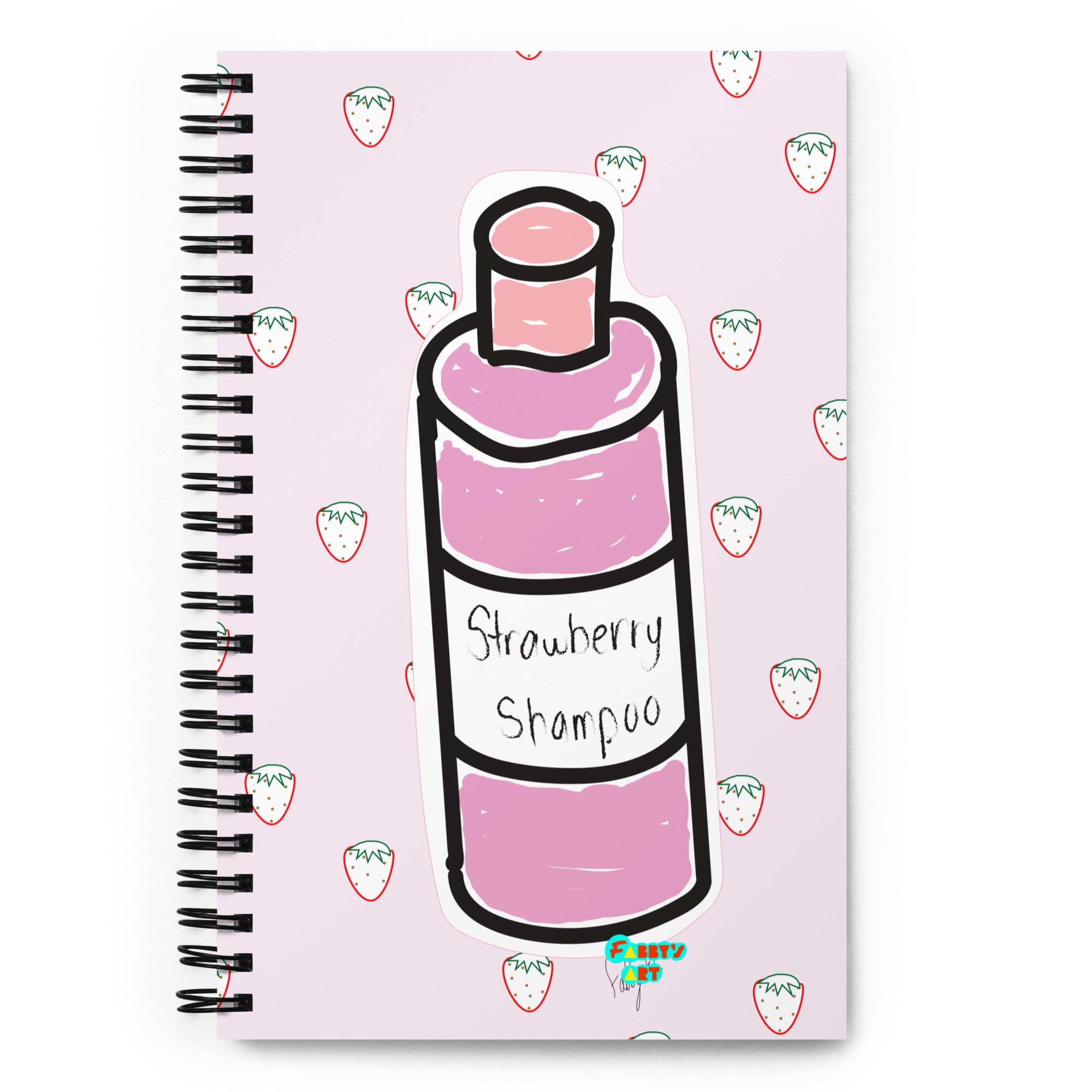 Strawberry shampoo spiral notebook
