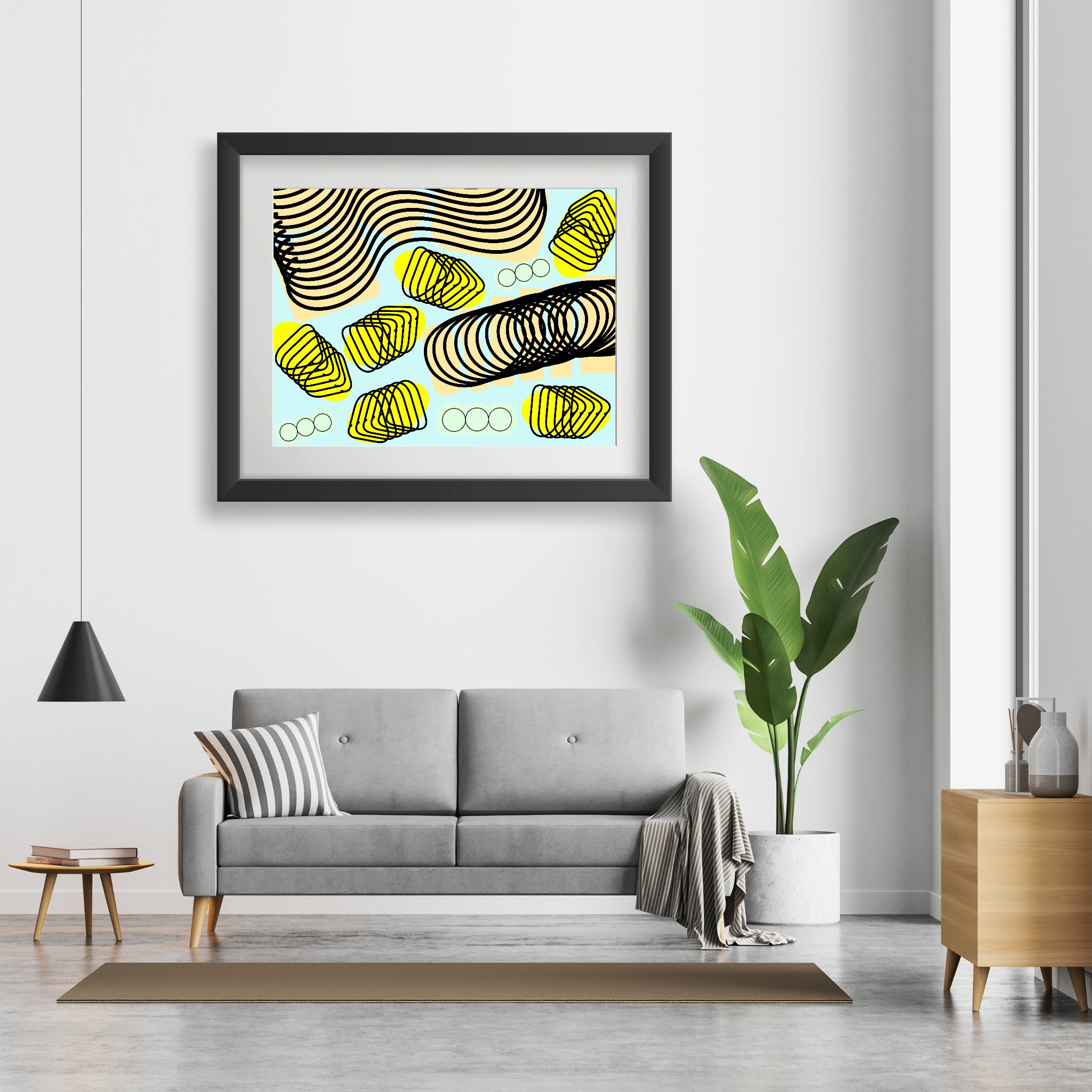 Spiral momentum (black), Poster