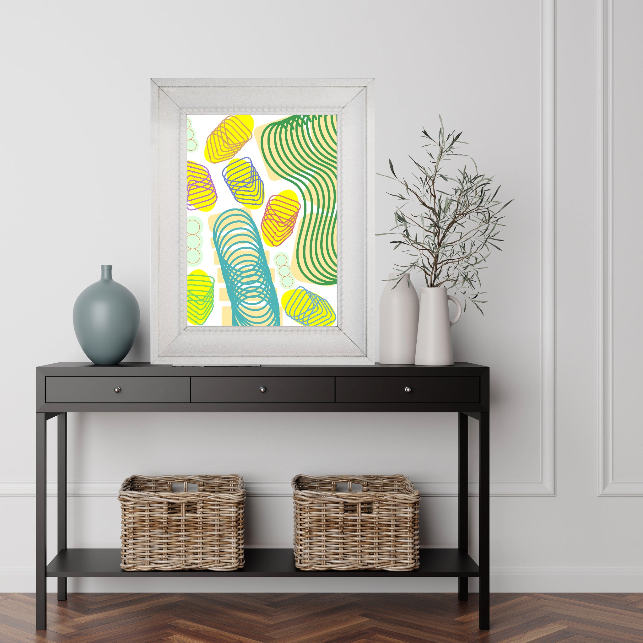 Spiral momentum (light colors), Poster