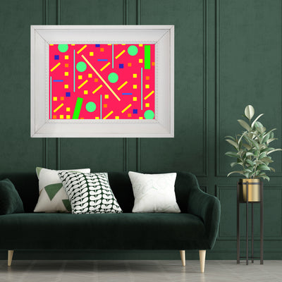 Squares and petite rectangles (pink), Poster