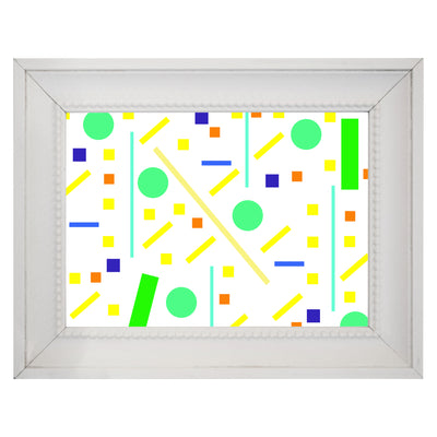 Squares and petite rectangles (white), Poster